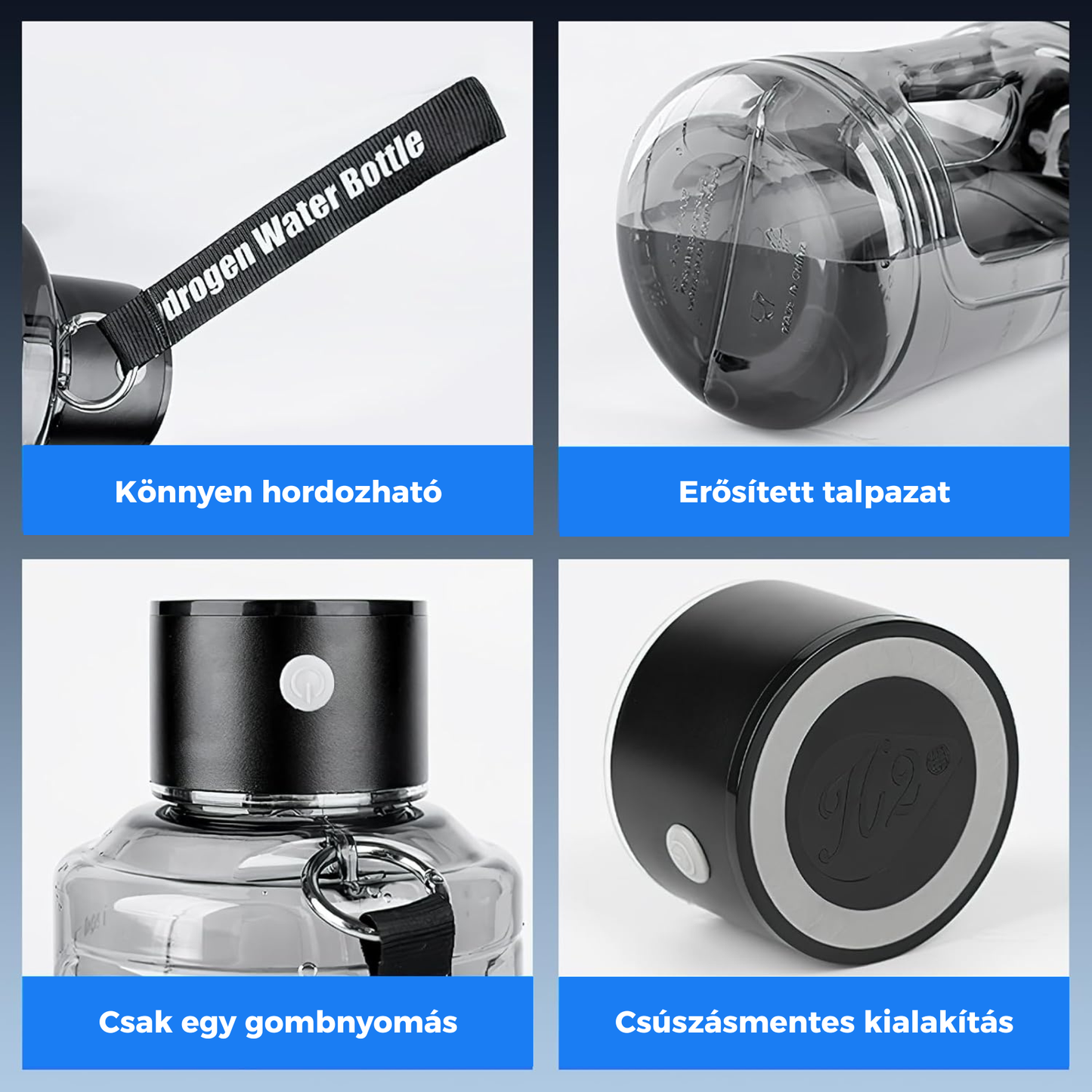 HydroPulse HP1500 - hordozható hidrogén-generátor palack 1500ml