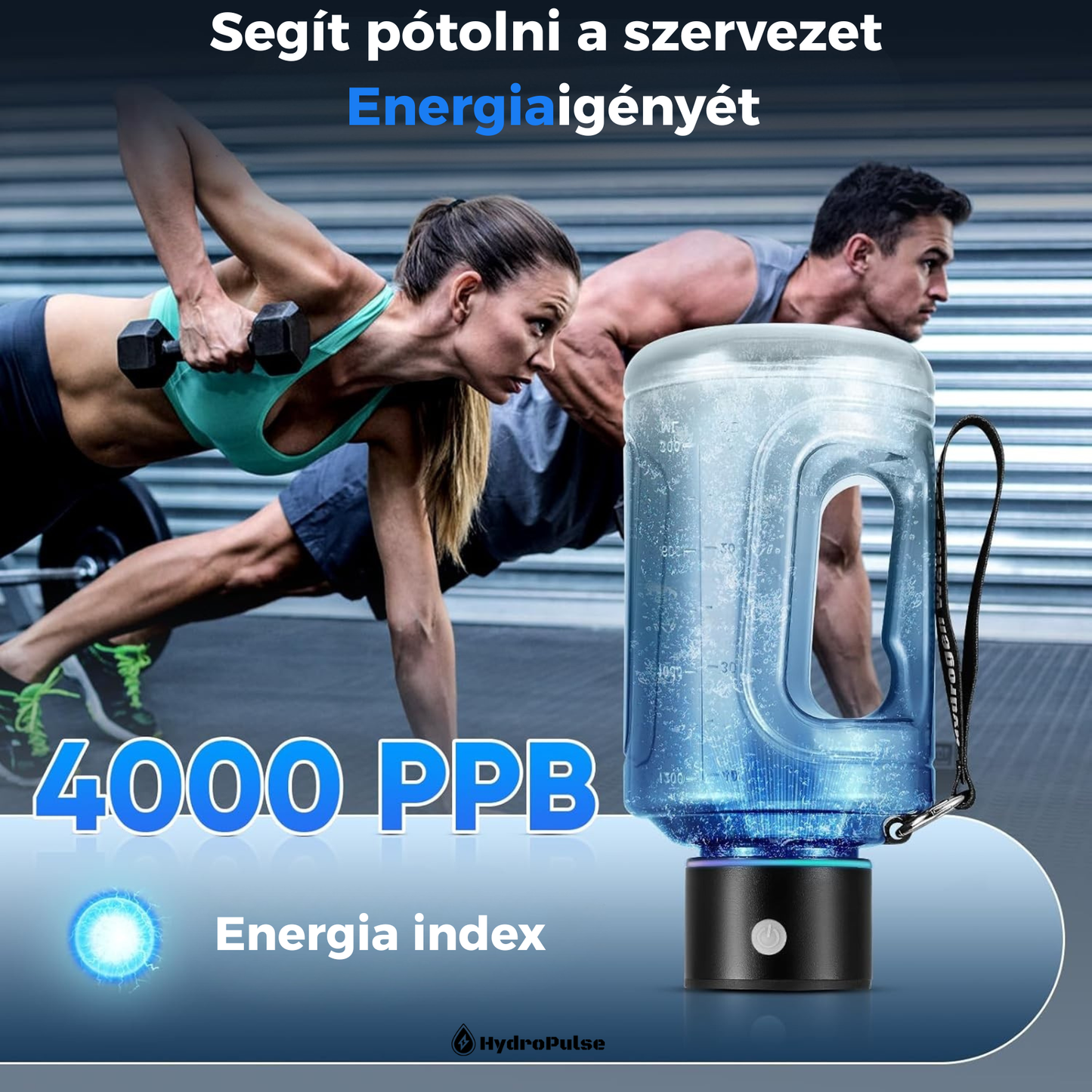 HydroPulse HP1500 - hordozható hidrogén-generátor palack 1500ml