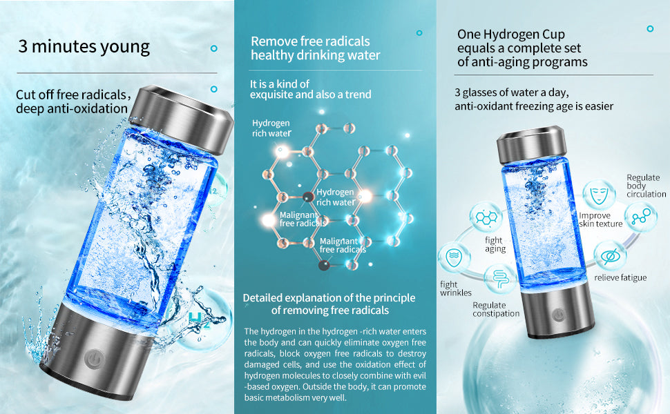 HydroPulse H101 - hordozható hidrogén-generátor palack 420ml